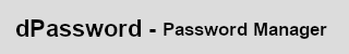 dPassword Password Manager page header